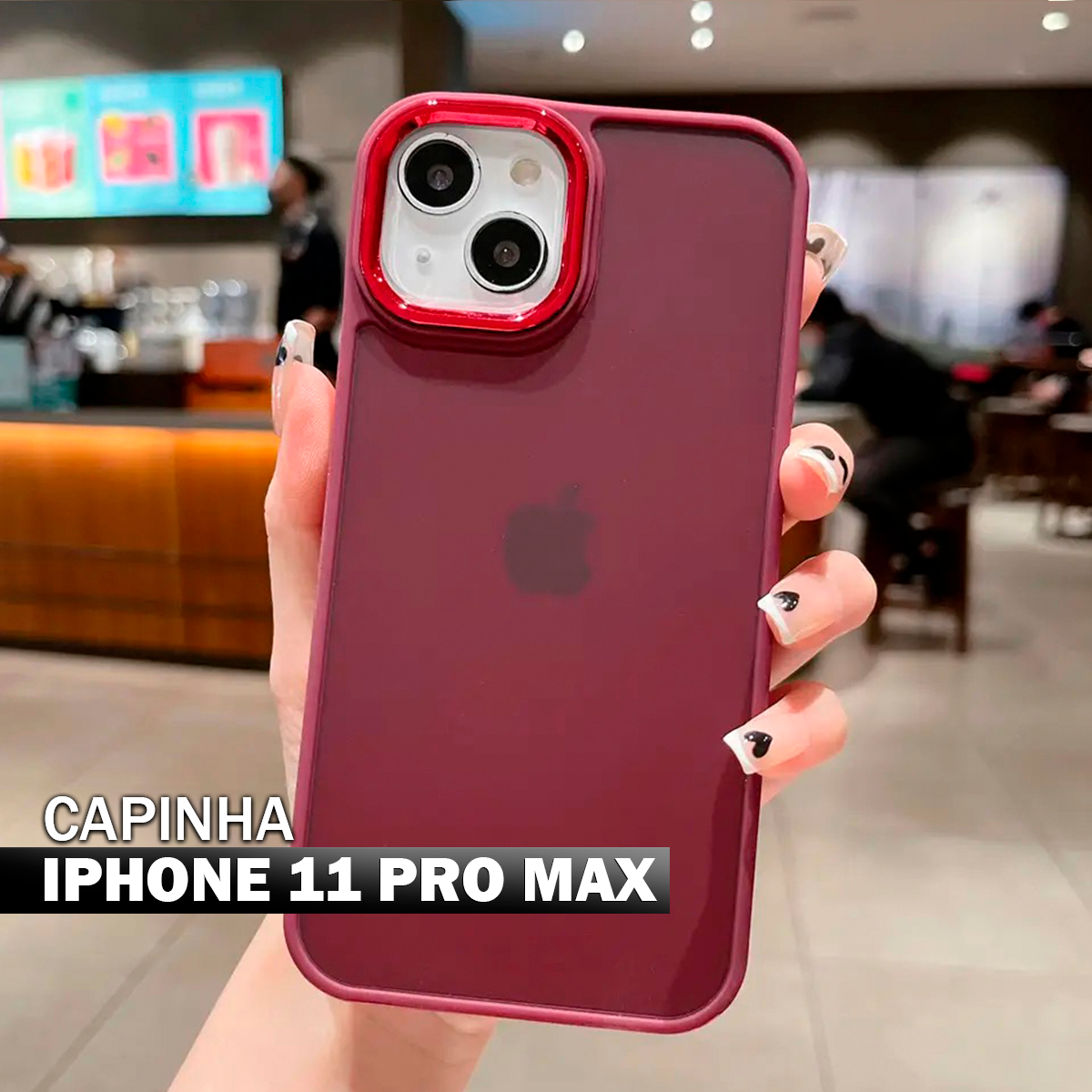 Capa Space Acrílica Fosca compatível com Iphone 11 PRO MAX