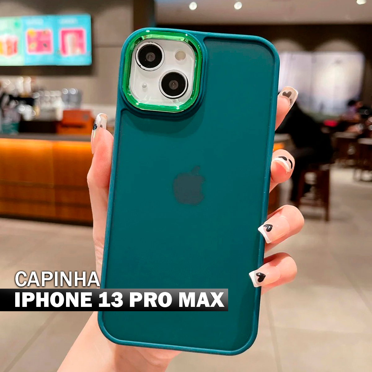 Capa Space Acrílica Fosca compatível com Iphone 13 PRO MAX