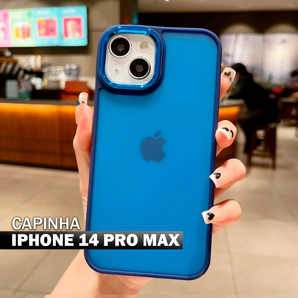 Capa Space Acrílica Fosca compatível com Iphone 14 PRO MAX