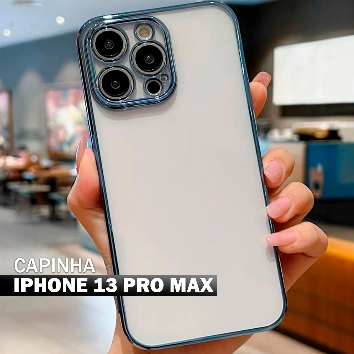 Capinha Com Borda Metálica Para Iphone 13PRO MAX