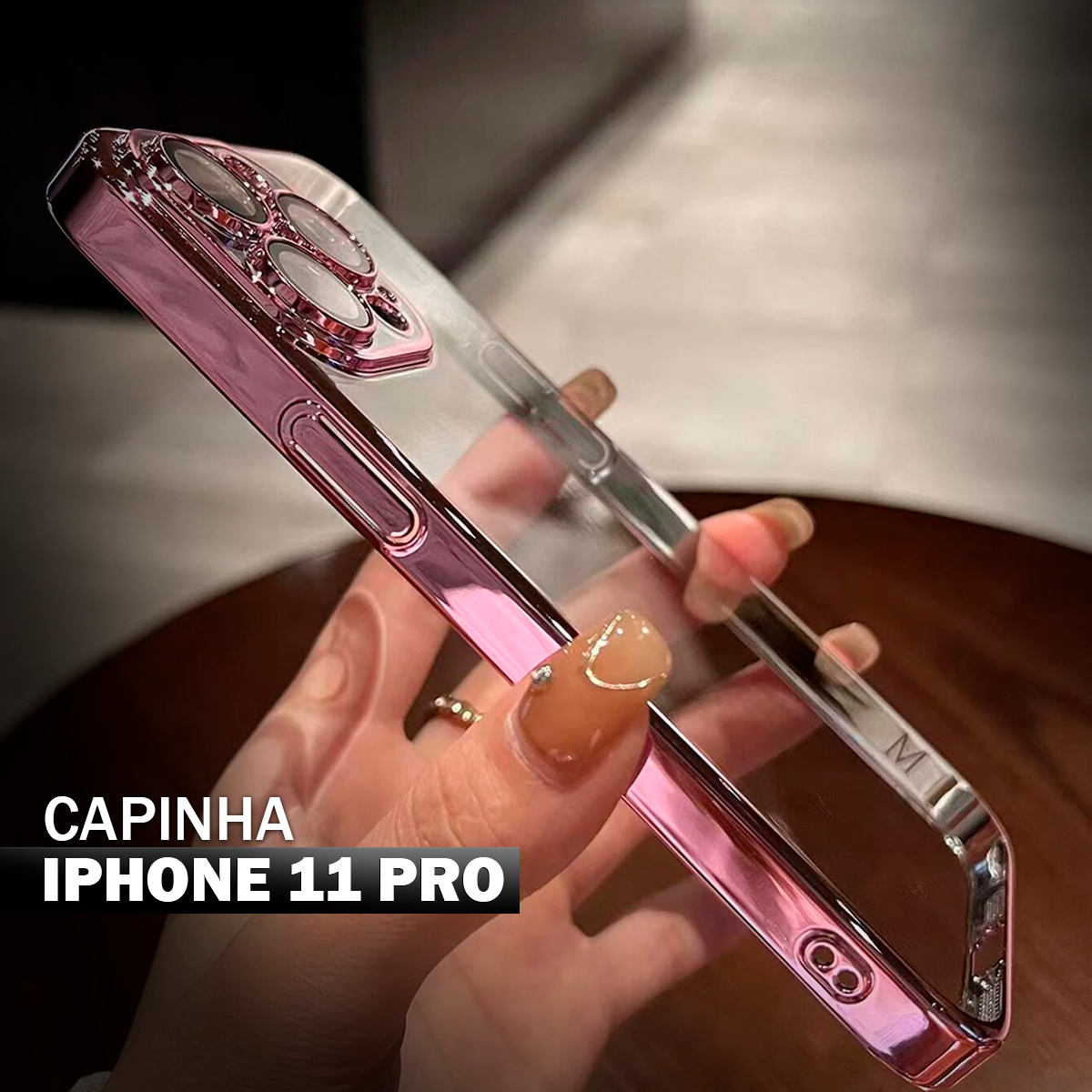 Capinha Com Borda Metálica Para Iphone 11 PRO