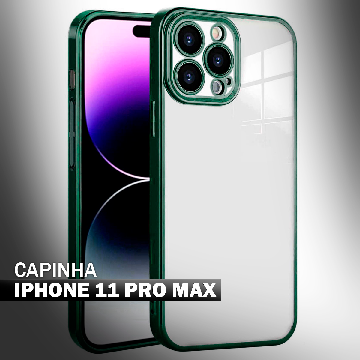 Capinha Com Borda Metálica Para Iphone 11 PRO MAX