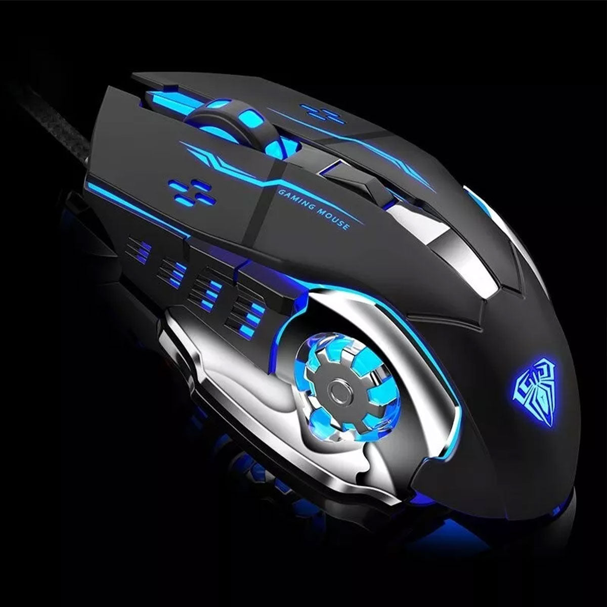 Mouse Gamer Aula S20 com fio - 2400DPI Preto