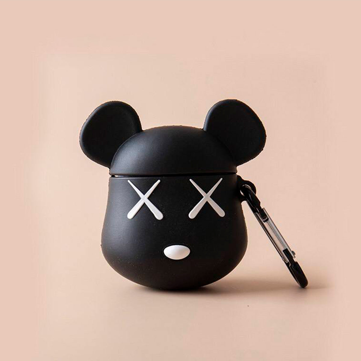 Capa 3D em forma de Urso Preto Compatível com Airpods