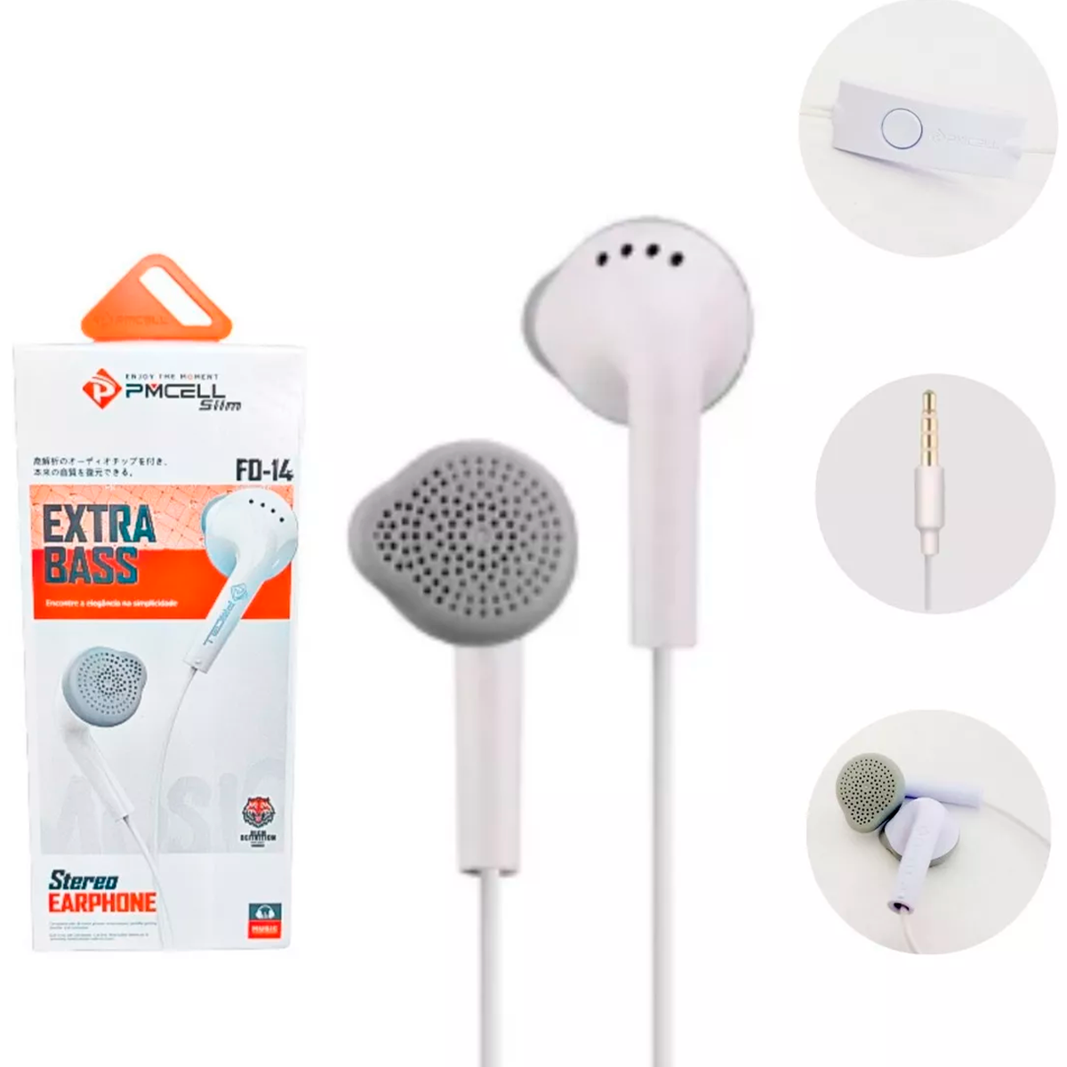 Fone de Ouvido Stereo Earphone Extra Bass