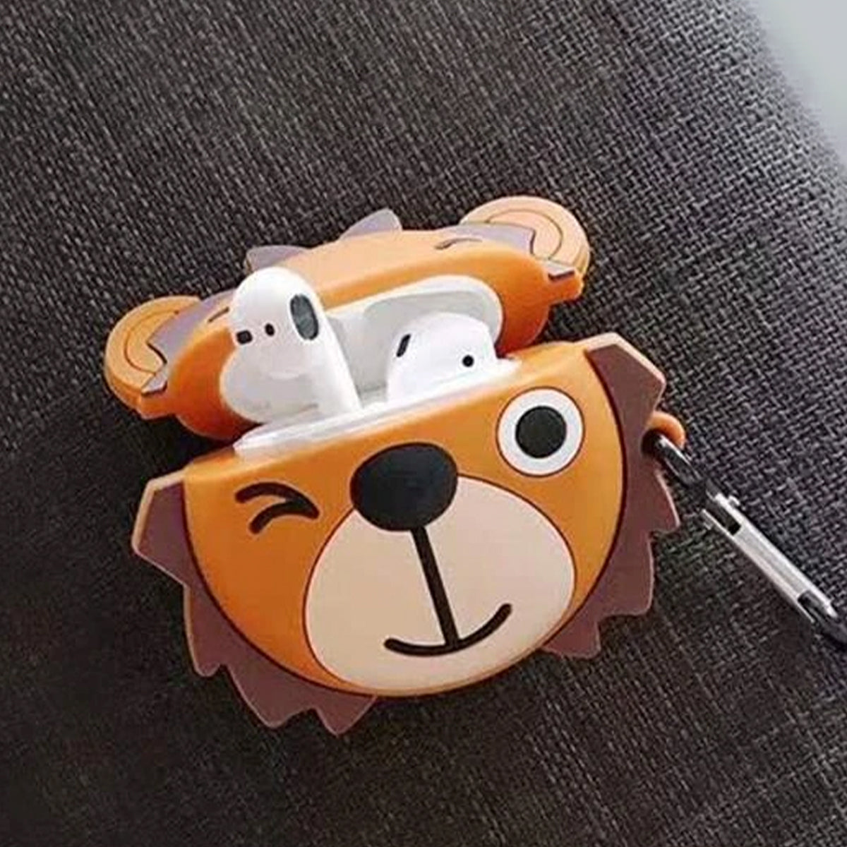 Capa 3D em forma de Leão Compatível com Airpods