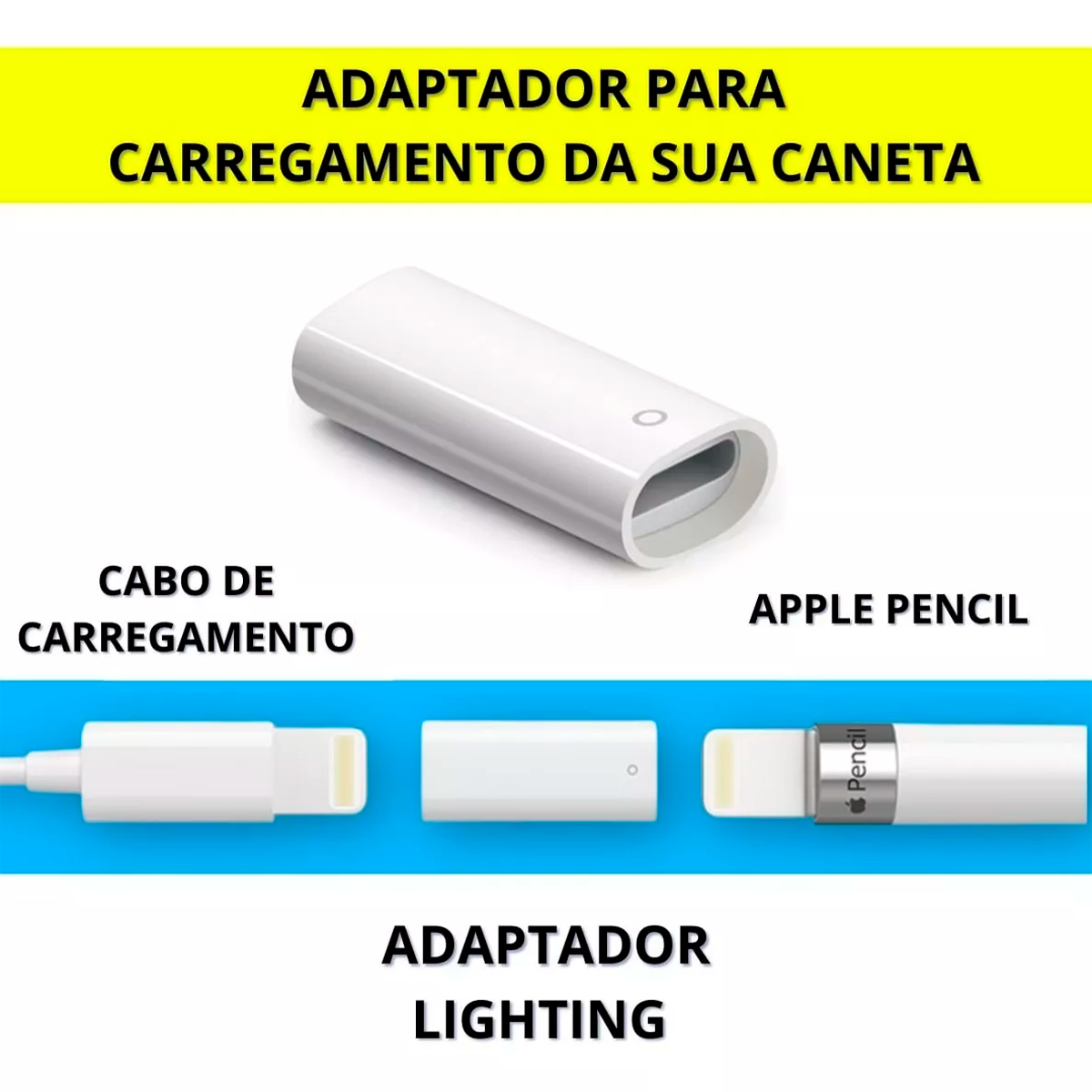 Adaptador Lighting Compativel Para Apple Pencil 1