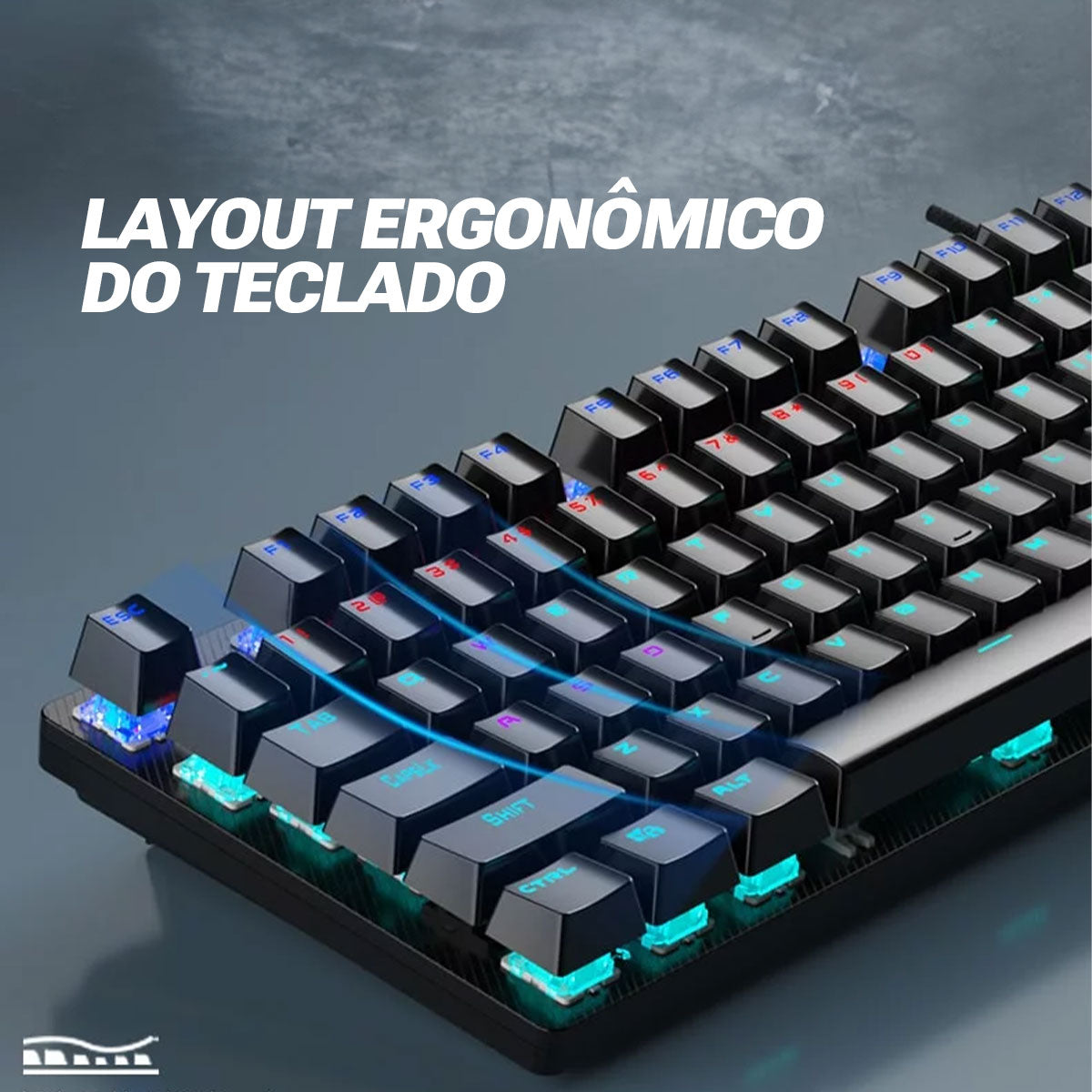 Teclado Mecânico Gamer Com Led Rgb Aula S2022