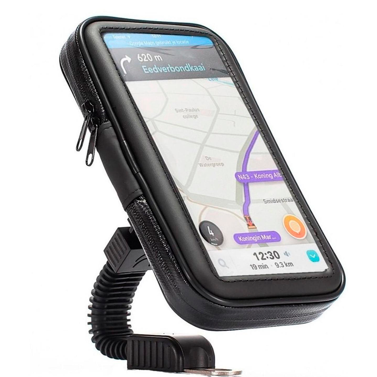 Suporte De Celular Para Motos E Bicicletas Á Prova D'água Fixação No Retrovisor Com Capa Até 6,3 Polegadas GPS Para Guid