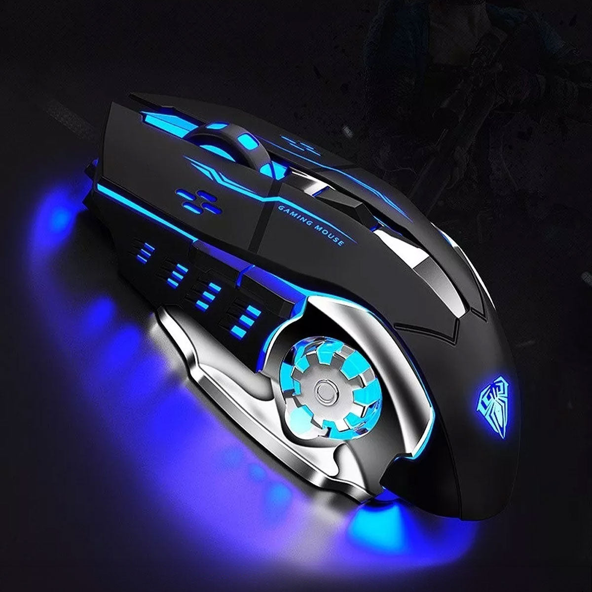 Mouse Gamer Aula S20 com fio - 2400DPI Preto