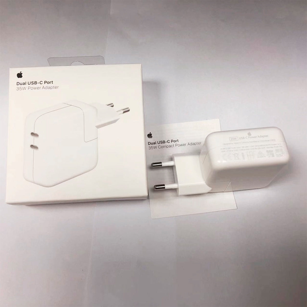 Carregador Tomada Dual Duplo USB-C 35W Turbo Power Adapter.